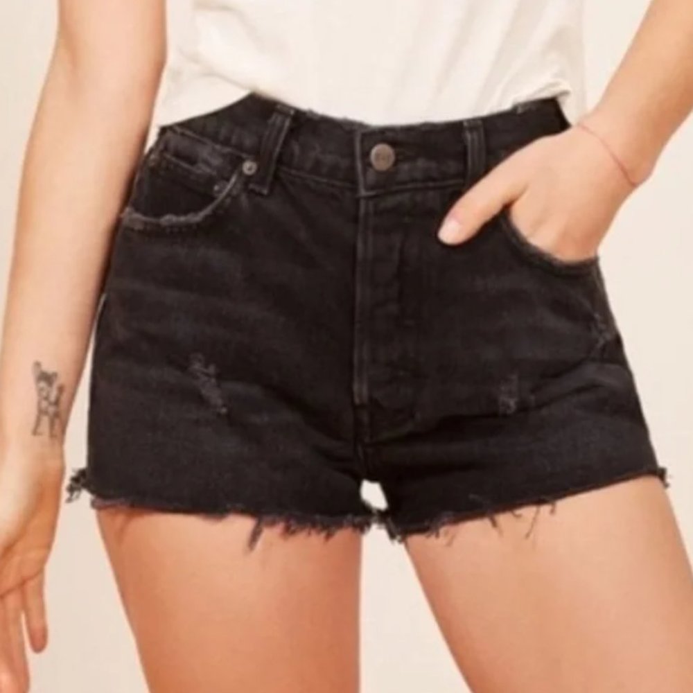 Reformation Dixie High Rise Jean Short in Pacific Size 26